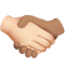 Handshake- Light Skin Tone- Medium Skin Tone emoji on Apple
